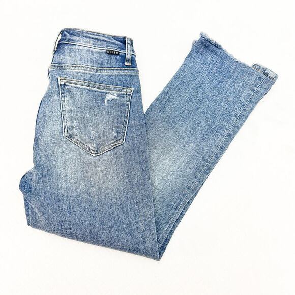 Risen Ripped Distressed Ripped Bootcut Flared Denim Jeans Size 0/24 - Picture 9 of 9